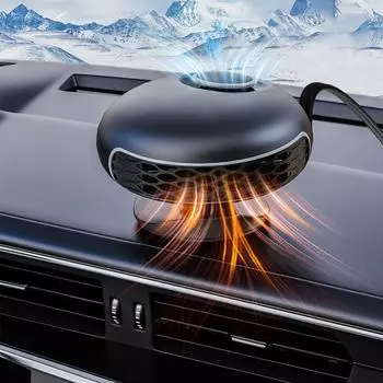 12V 150W Car Heater 360° Rotatable Electric Heater Plugs Into Cigarette Lighter Heating Cooling Fan Windshield Defroster чёрный