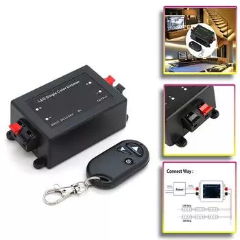 12V-24V/8A беспроводной радиочастотный пульт дистанционного управления, диммер для светодиодных лент