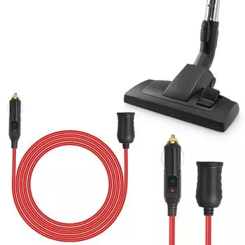 12V 24V Car Cigarette Lighter Socket Extension Cable 12Ft Cable Interior Plug To Socket for Tire Inflators & Cleaners & Adapter CHINA