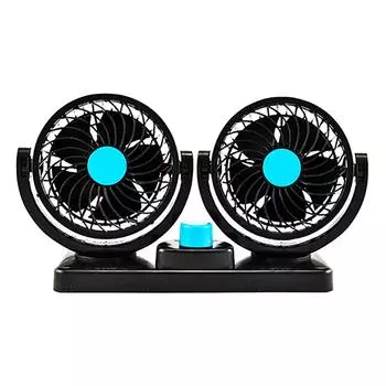 12В/24В двойной головной ветер летний автомобильный грузовик вращающийся автомобильный вентилятор синий