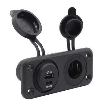 12В / 24В QC 3.0 и Type-C Двойной USB Зарядка Панель гнезда прикуривателя автомобиля