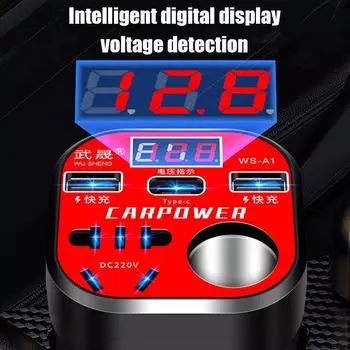 12V 24V To 220V 200W Car Power Inverter Led Display 3 USB Ports + Cigarette Lighter Voltage Transformer For Laptop Tablet Camer
