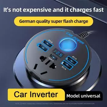 12V/24V To 220V Car Power Inverter With Digital Display Socket Interior Lighter Automotive Power Cigarette Accessories C9C9