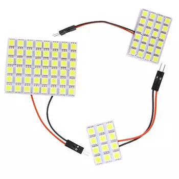 12V 5050 24.12.48 SMD светодиодная внутренняя купольная панель для чтения автомобиля, лампа, белая 12 lights