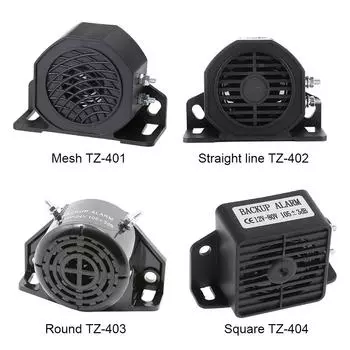 12V-60V 15W Decibel Backup Siren Beeper Buzzer 107dB Sound Warning Alarm Car Truck Vehicle Horn For Vehicle Reversing Reminders