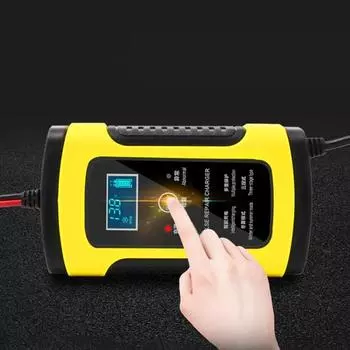 12V 6A ЖК-дисплей Блок питания Полностью автоматическое зарядное устройство для автомобильного двигателя