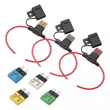 12V Автоматический выключатель с самовозвратом, сбрасываемые предохранители, автоматические выключатели с комплектом держателей предохранителей для автомобиля/дома на колесах/лодки/морского транспорта