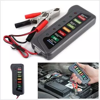 12V Battery Alternator Test Tester Car Van Motorbike 6 LED Display Indicators