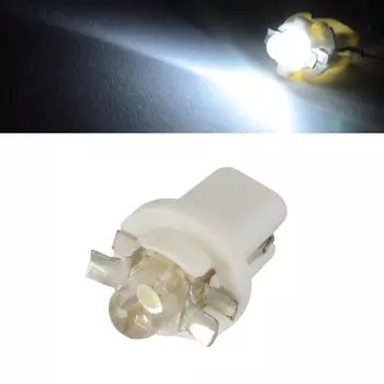 12V Белый T5 B8.5D 1SMD Светодиодный внутренний купол приборной панели Боковая лампочка