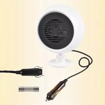 12 В автомобильный обогреватель 180 Вт, обогреватель лобового стекла и размораживатель, регулируемый на 360 градусов, быстрый нагрев, вентилятор охлаждения для грузовиков, лодок, автобусов