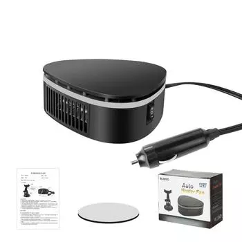 12V Car Heater 2 In 1 Car Windshield Fast Heating Defrost Defogger 360 Degree Rotation Auto Anti-Fog Heater Accessories
