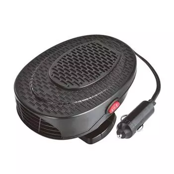 12V Car Heater Electric Two Gear Adjustment Air Outlet Portable Defroster Rotating Base Low Volume Cars Warmer чёрный