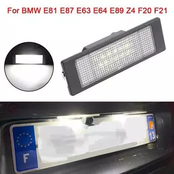 12V Car License Number Plate Lights LED Lamp Automotive Accessories For BMW E87 E81 E64 E86 E89 F20 Serie 1 6 Z Mini Cooper Fiat