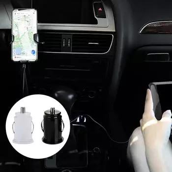 12v Car Phone Charger Dual USB Mini Car Charger Griffin Dual USB Universal Car Charger Car Electronic Charger Usb Car Adapter чёрный