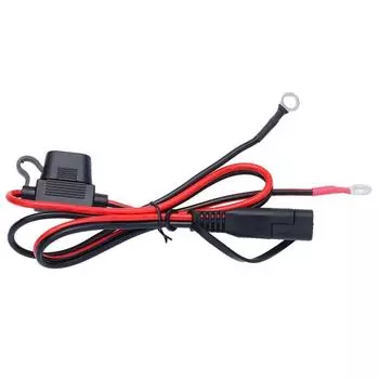 12V Charger Cable For Motorcycle Battery Terminal To SAE Quick Extension Cord Cable Connector For Battery Charger/Maintainer красный