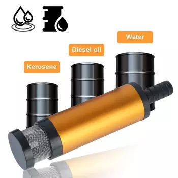 12V For Pumping Diesel Oil Water Submersible 12L/min Car Electric Oil Pump Mini Fuel Transfer Pump Aluminum Alloy Shell оранжевый