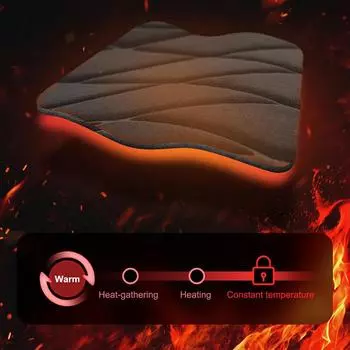 12V Heated Car Seat Cushion SUV Universal Car Seat Heater Winter Warmer Seat Heating Electric Pad Cushions Car Accessories чёрный