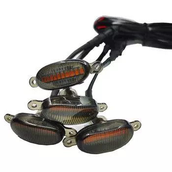 12V LED Car Grille Light Yellow Light Daytime Running Light DRL Decorative Warning Light Haze Light For Pickup Truck SUV жёлтый