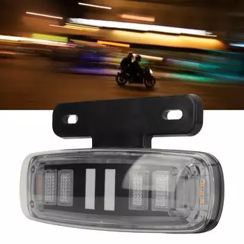 12V Мотоциклетный задний фонарь, стоп-сигнал, указатель поворота с кронштейном номерного знака для электрического велосипеда, электрического скутера, внедорожного мотоцикла, квадроцикла