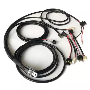 12V Single Car LED Light Bar Wiring Loom Harness High Beam Quickly Turn 9005/H4 High Beam Driving Light