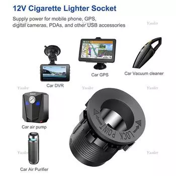 12V USB C Panel Socket 4 in 1 Dual QC3.0 & PD Car Charger with Rocker Switch Cigarette Lighter for Car Boat Truck ATV New Arrive