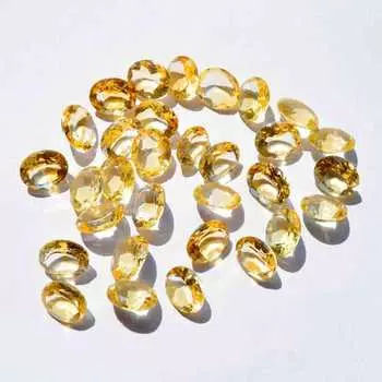 12x10 мм натуральный цитрин драгоценный камень овальная граненая огранка кабошон 10 шт набор, ювелирные изделия поставки 12x10 MM жёлтый