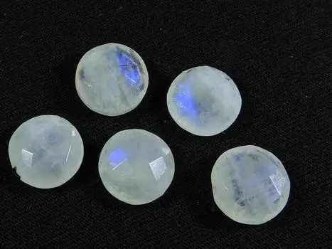 12X12 мм натуральный радужный лунный камень огранки «Клетка» круглый россыпью драгоценный камень 5 шт. лот RML-852