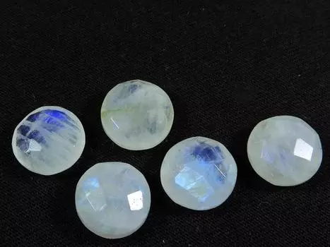 12X12 мм натуральный радужный лунный камень огранки «Клетка» круглый россыпью драгоценный камень 5 шт. лот RML-849