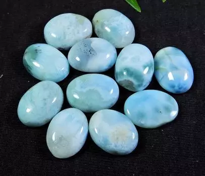 12X16MM натуральный ларимар пектолит кольцо кабошон драгоценный камень 11 шт лот RQ-523