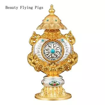 12x22,5 см сплав, окрашенный в тибетском буддизме, тантрический зал Будды, предлагающий буддийские украшения в виде раковин, буддийский декор для дома