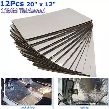 12X50*30 см 10 мм Звуковой коврик для капота автомобиля, звукоизоляционный коврик, шумоизоляционная пена