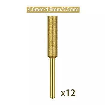 12x бит для заточки цепной пилы, шлифовальные камни, прочная цепь шлифовальной машины, точилка для цепной пилы для камня, инструмент для ремонта ювелирных изделий 4.0mm