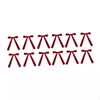 12x Christmas Bow Tree Ornament Creative Gift Wreath for Living Room