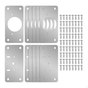 12x Комплект ремонтных пластин для петель из нержавеющей стали с фиксирующими пластинами на винтах для кухни