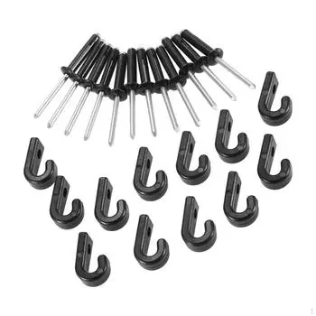 12x крючков J-образной формы для каяка, заклепок, винтов, крепёжных крюков для весла, каноэ