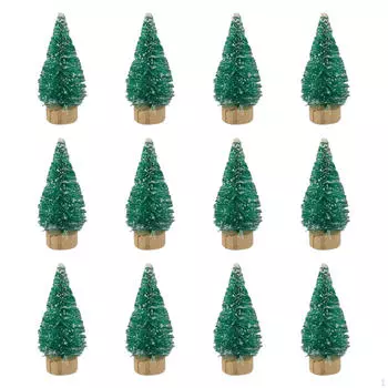 12x Маленькие елочные украшения Искусственные елки для украшения стола