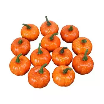 12x Поддельные тыквы Модель урожая Декоративные реалистичные маленькие пенопластовые милые поддельные пенопластовые тыквы для вечеринки на Хэллоуин Кухня Осень