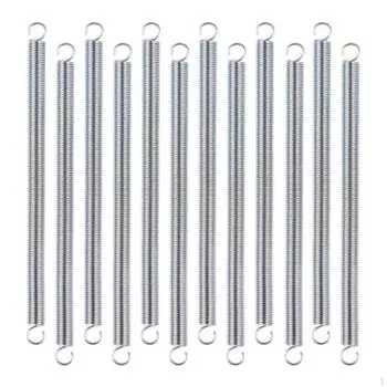 12x пружинных удлинителей с двойными крючками, многофункциональные, 0,047 дюйма, стальные, для промышленных дверей