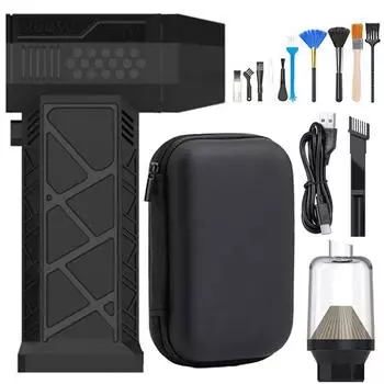 130000 об/мин Мини-турбовентилятор USB перезаряжаемый мощный воздуходув мощный беспроводной пылеуловитель с щеткой и насадкой для дома и автомобиля CHINA