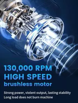 130000 об/мин сжатый воздуходувка мощный воздуходув 52 м/с бесщеточный двигатель электрический воздуходув регулируемый струйный воздуходув автомобильный фен чёрный