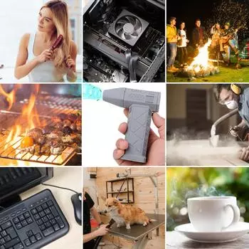 130000PRM Dust Blower 3 Speeds Handheld Dust Removal Turbo Fan Portable Turbo Jet Fan High Speed Brushless Motor Cordless чёрный