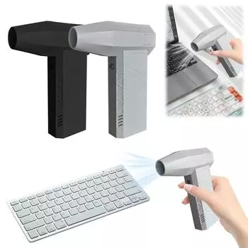 130000RPM Mini Turbo Jet Fan 52m/s+ Brushless Motor Violent Turbo Fan 3 Speeds Air Blower Rechargeable Computer Keyboard Cleaner серый