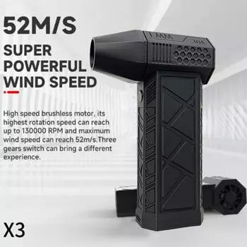 130000RPM Turbofan High Power Jet Fan Brushless Motor Variable Speed Dust Blower Cleaning Tool Air Duster Handheld Air Blower
