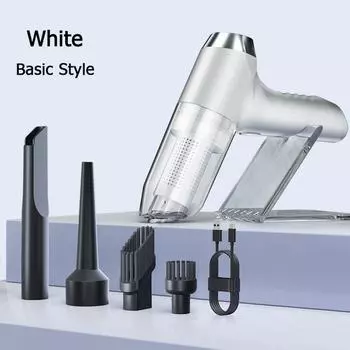 13000Pa беспроводной автомобильный пылесос ручной мини портативный беспроводной пылесос для автомобиля домашний настольный очистка домашних животных Basic white