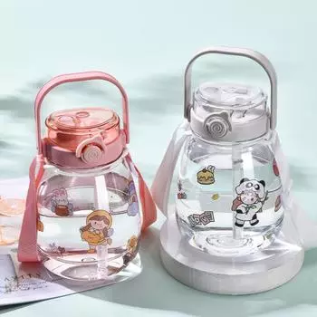 1300 мл большая емкость для воды портативная спортивная чашка для воды школьные мальчики и девочки Single Drink Pink