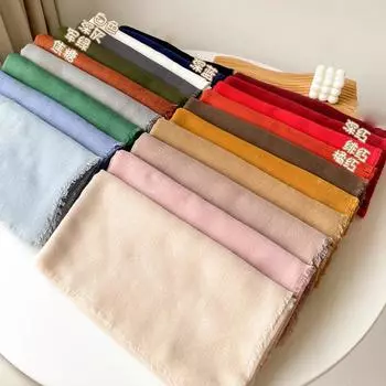 130 * 130 см Четыре сезона в наличии новый шелковый шарф большой квадратный шарф премиум хлопка пенька монохромный однотонный цвет шаль женский шарф 130*130cm
