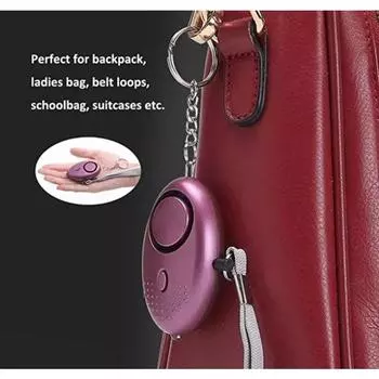 130 дБ охранная сигнализация брелок безопасный звук для самообороны со светодиодной подсветкой пряжка ключ аварийная сигнализация безопасности для женщин детей чёрный