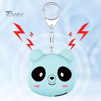 130 дБ персональная сигнализация безопасности брелок перезаряжаемый брелок для самообороны сигнализация мультфильм панда дизайн аварийная сигнализация для женщин пожилых детей синий