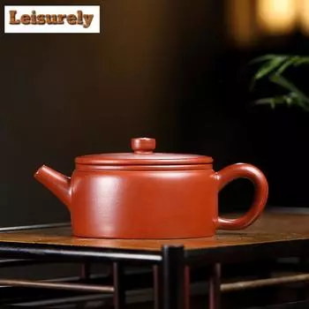130 мл чайники из фиолетовой глины Исин, ручной работы, большого калибра, чайник из сырой руды Dahongpao, глиняный чайник с ситечком, чайный сервиз Zisha, принадлежности для чая