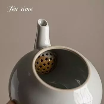 130 мл китайский антикварный ретро керамический чайник в форме груши, чайный сервиз, бытовой чайный сервиз кунг-фу, чайник, мини-горшок для приготовления чая, горшок для приготовления чая 11.8x8cm 130ml